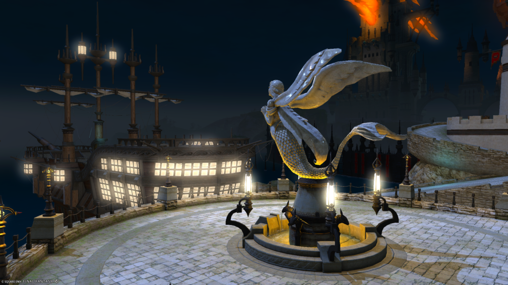 A screenshot from FFXIV. The image shows Llymian from Aleport.